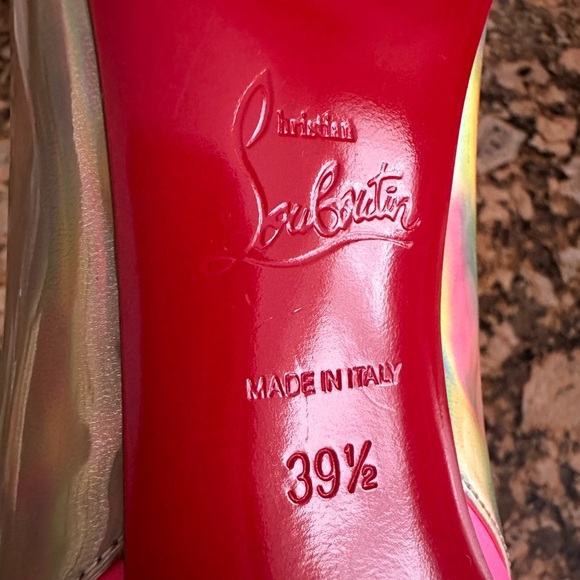 Christian Louboutin Pink Jessie Joli Crystal Embellished Bootie Shoe - Picture 7 of 9